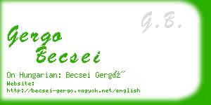 gergo becsei business card